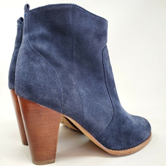Joie Dalton Suede Tassel Heeled Bootie Blue Sz 38.5 Women's 8.5 - Picture 4 of 12